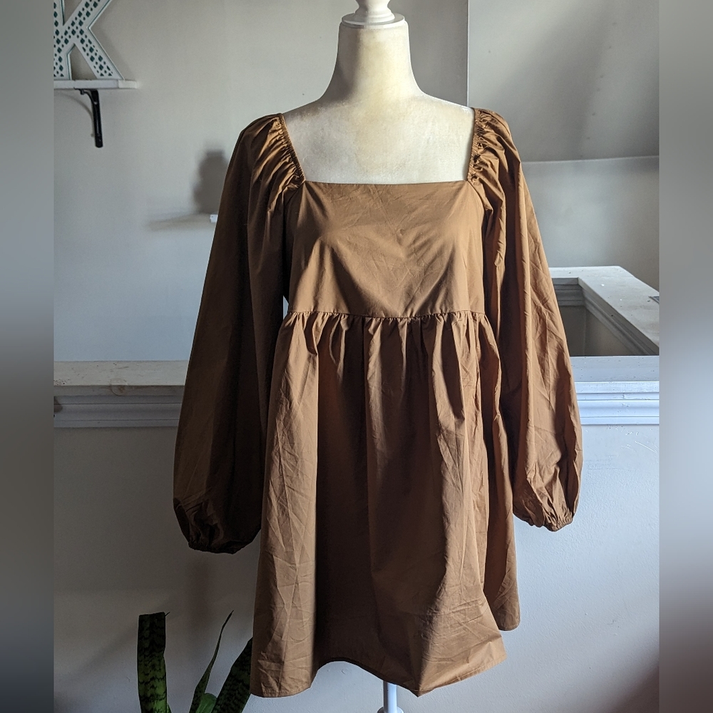 Altar'd State Arula Brown Babydoll Dress Size X